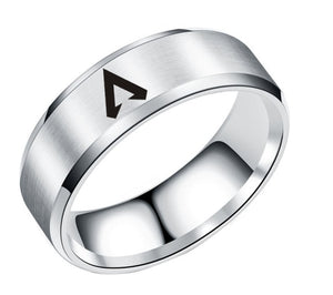 Trendy, 316L Stainless Steel, 8mm, Apex Legends Theme Ring - Unisex