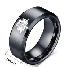 Trendy, 316L Stainless Steel, 8mm, The Witcher, Wolf Head Theme Ring - Unisex