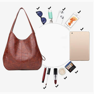 YOGODLNS Vintage / Luxury Designer PU Leather Shoulder / Handbag - Ladies / Women's