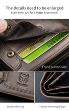 BINLIROO, Stylish, Genuine Leather Anti-Theft,  RFID / NFC Short Wallet - Men's / Gents