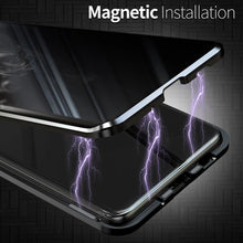 9H Tempered / Anti-Spy Glass & Aluminium 360 Degree Magnetic Case - Samsung Galaxy Note 20 10 9 8