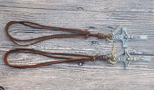 COOSTUFF Punk Religious Jesus Cross Necklace / Pendant - Ladies / Women's, Leather Cord