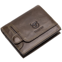 BINLIROO, Stylish, Genuine Leather Anti-Theft,  RFID / NFC Short Wallet - Men's / Gents