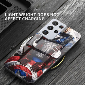 Marvel's, Captain America, Tempered Glass Samsung Galaxy S21 Cases - 5G Plus Ultra