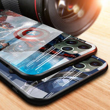 Marvel's, Iron Man vs Captain America, Tempered Glass Apple iPhone Cases - 12, SE 2020, Pro Max Mini