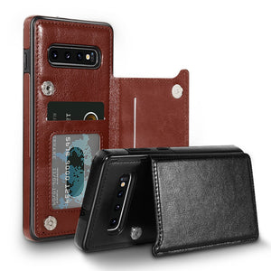 KISSCASE Retro Flip PU Leather Case for Samsung Galaxy Note (20 10 9 8 Plus Ultra) - Dirt Resistant, Card Holder