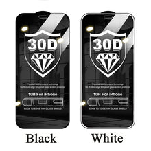 30D Full Cover Tempered Glass / Film Screen Protector - Apple iPhone 13 12 11 X XR XS 8 7 6 S Plus Max Pro