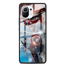 Marvel's, Captain America, Tempered Glass Xiaomi Smartphone Cases - Mi 11 i Pro Ultra Lite 5G