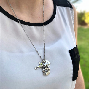 Cute/Classic, Silver Plated, Star Wars, The Mandalorian / Baby Yoda Theme Charm Necklace - Unisex