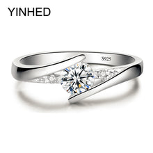 YINHED 925 Beautiful Sterling Silver with 0.5ct Cubic Zirconia Crystal Ladies / Women's Ring - Formal, Casual