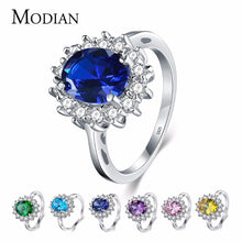 Modian Solid 925 Sterling Silver Ladies / Women's Ring with 2.0Ct Cubic Zirconia Crystal