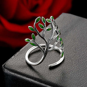 JEXXI 925 Sterling Silver Unique Style Leaf Theme Ring - Ladies / Women's