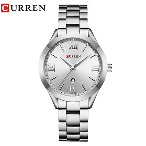 CURREN Fashion Brand Quartz Luxury Dress Stainless Steel Watch - Ladies, Women's, Water Resistant (30m)