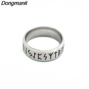 Retro, Antique Style, Stainless Steel, Norse / Viking / Rune Theme Ring - Unisex