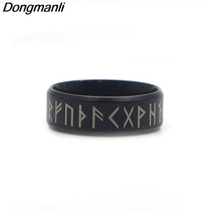 Retro, Antique Style, Stainless Steel, Norse / Viking / Rune Theme Ring - Unisex