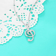 JEWELORA 925 Sterling Silver Treble Clef Themed Necklace / Pendant - Ladies, Women's, Rhodium Plated