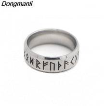 Retro, Antique Style, Stainless Steel, Norse / Viking / Rune Theme Ring - Unisex