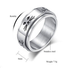 ROMAD Cute, Cat Theme 316L Stainless Steel Spinner / Rotatable Ring - Unisex, Ladies, Men's