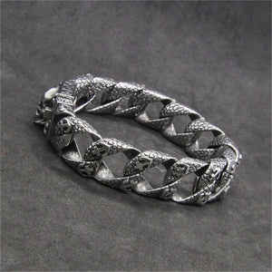 RANY & ROY Trendy / Metal 316L Anchor & Skull Theme Stainless Steel Chain Link Bracelet - Men's / Gents