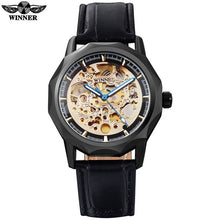 WINNER Fashion Brand Automatic Mechanical Skeleton Stainless Steel Watch - Men's / Gents, Hardlex