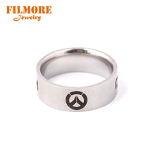 Classic / Trendy Stainless Steel Overwatch Theme Ring - Unisex, Gaming, Cosplay