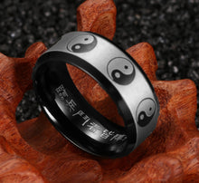 VNOX Traditional Chinese Style Stainless Steel Ying & Yang Theme Ring - Unisex