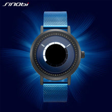 SINOBI Creative Designer Brand Rotating Quartz Watch - Men's / Gents, Stainless Steel, Water Resistant