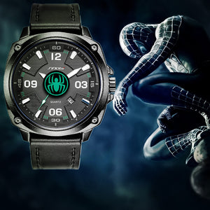 SINOBI Brand Creative Quartz Spider Man Theme Watch - Men's / Gents, Super Hero